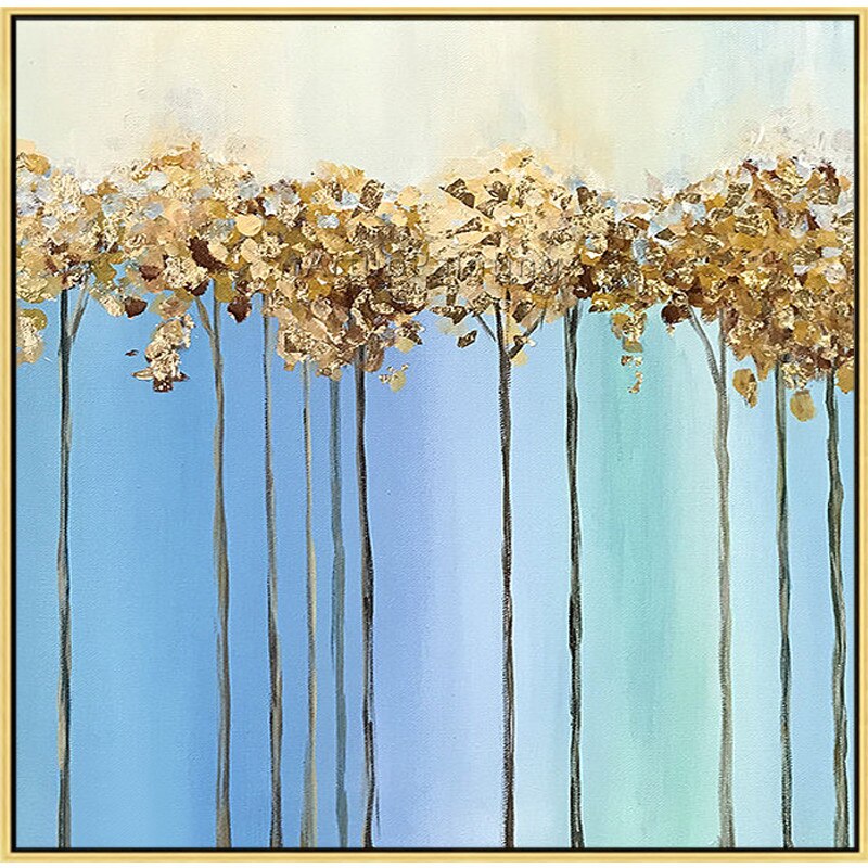 Pintura en lienzo de estilo n&oacute;rdico para decoraci&oacute;n del hogar, pintura al &oacute;leo azul acr&iacute;lica, im&aacute;genes art&iacute;sticas de pared para sala de estar, quadros87