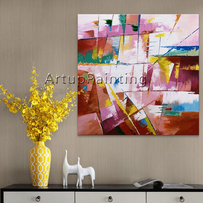 Pinturas al &oacute;leo en lienzo pintadas a mano, im&aacute;genes art&iacute;sticas de pared hechas a mano para sala de estar, cuadros abstractos modernos, quadro, decoraci&oacute;n del hogar 3