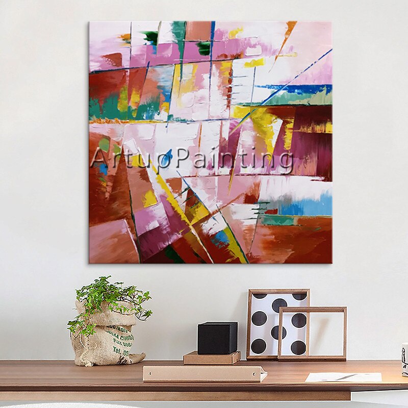 Pinturas al &oacute;leo en lienzo pintadas a mano, im&aacute;genes art&iacute;sticas de pared hechas a mano para sala de estar, cuadros abstractos modernos, quadro, decoraci&oacute;n del hogar 3