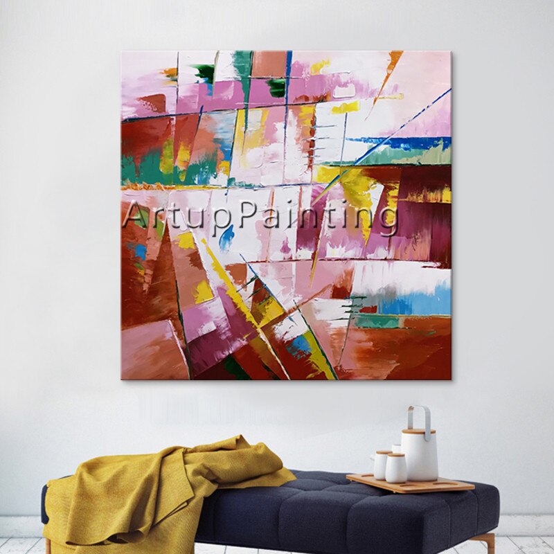 Pinturas al &oacute;leo en lienzo pintadas a mano, im&aacute;genes art&iacute;sticas de pared hechas a mano para sala de estar, cuadros abstractos modernos, quadro, decoraci&oacute;n del hogar 3