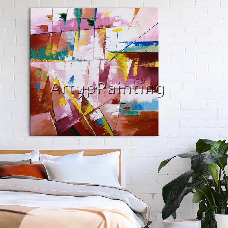 Pinturas al &oacute;leo en lienzo pintadas a mano, im&aacute;genes art&iacute;sticas de pared hechas a mano para sala de estar, cuadros abstractos modernos, quadro, decoraci&oacute;n del hogar 3