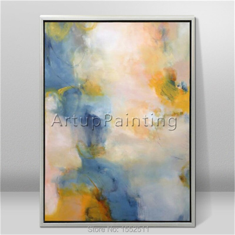 Pintura al &oacute;leo abstracta moderna y hermosa, lienzo pintado a mano, pintura decorativa para sala de estar, pintura al &oacute;leo 5