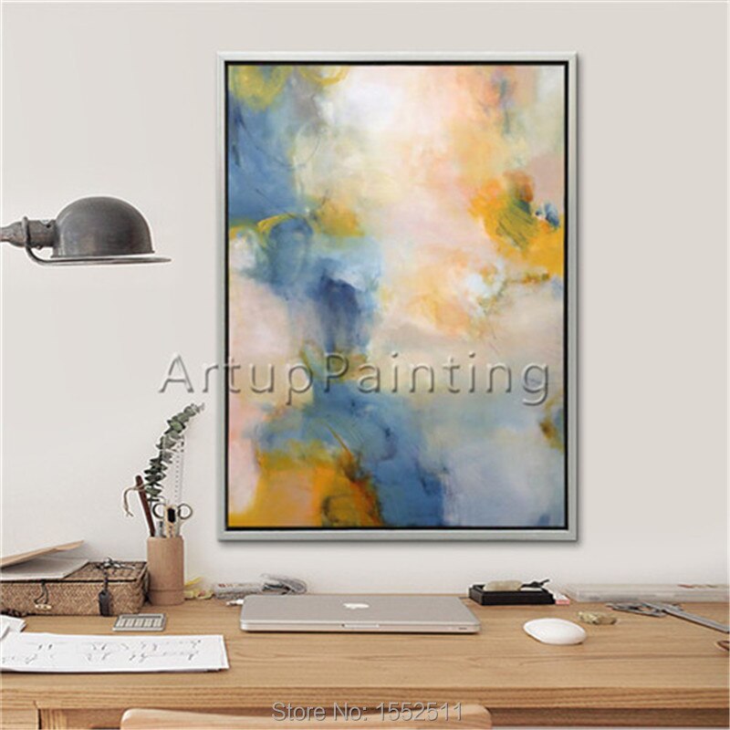 Pintura al &oacute;leo abstracta moderna y hermosa, lienzo pintado a mano, pintura decorativa para sala de estar, pintura al &oacute;leo 5
