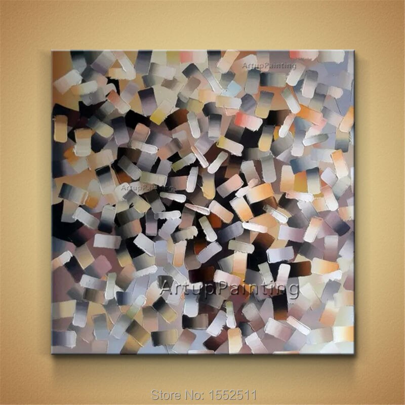Arte de pared pintado a mano, decoraci&oacute;n abstracta moderna del hogar, pintura al &oacute;leo sobre lienzo, im&aacute;genes de pared para sala de estar, cuadros, quadros 2