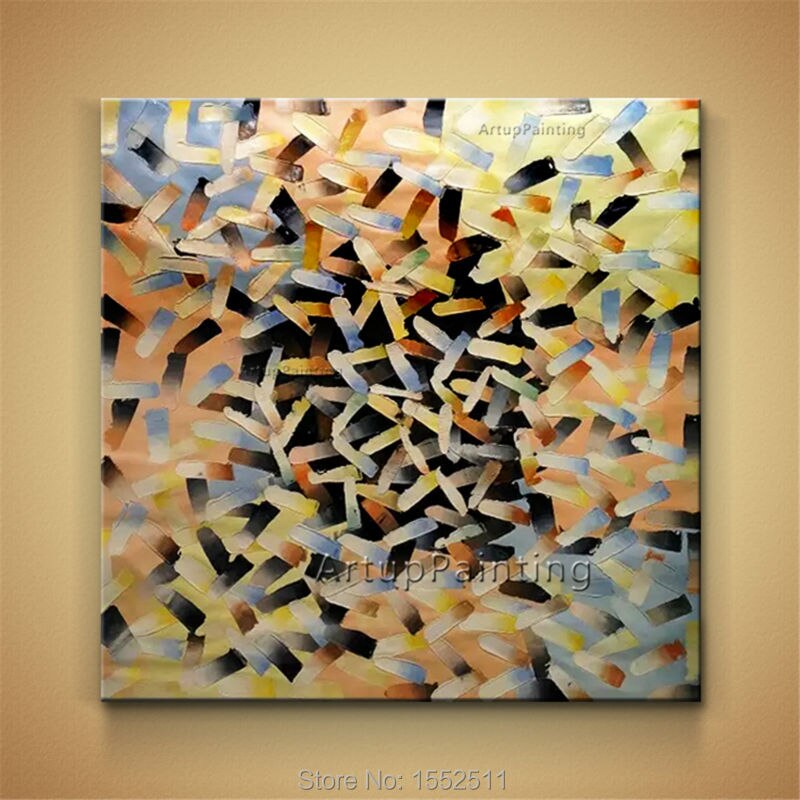 Arte de pared pintado a mano, decoraci&oacute;n abstracta moderna del hogar, pintura al &oacute;leo sobre lienzo, im&aacute;genes de pared para sala de estar, cuadros, quadros 2