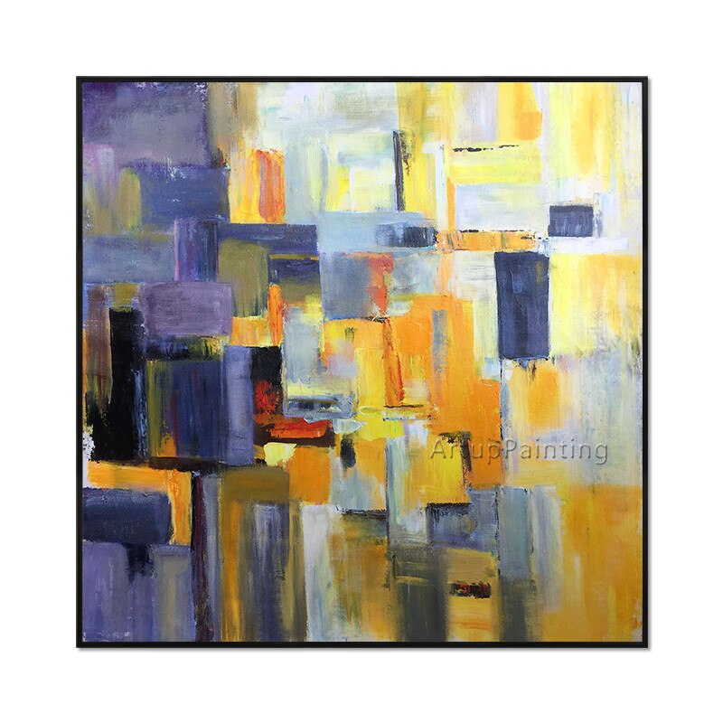 Pintura al &oacute;leo sobre lienzo, pintura abstracta moderna colorida, decoraci&oacute;n de caudros, im&aacute;genes art&iacute;sticas de pared para sala de estar, decoraci&oacute;n de cuadros, 25