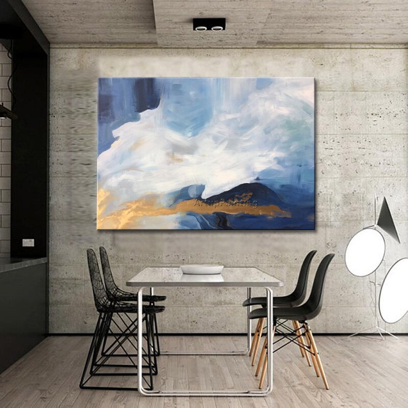 Pintura acr&iacute;lica en lienzo para decoraci&oacute;n del hogar, arte de pared para sala de estar, cuadros abstractos modernos, decoraci&oacute;n 85