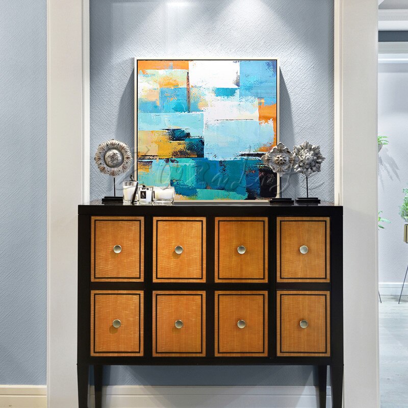 Pintura al &oacute;leo sobre lienzo pintada a mano, cuadros abstractos modernos grandes, decoraci&oacute;n del hogar, cuadros art&iacute;sticos de pared quadro para sala de estar