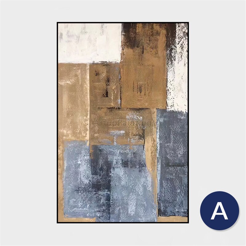 Pintura al &oacute;leo sobre lienzo para decoraci&oacute;n del hogar, cuadro abstracto de acr&iacute;lico azul n&oacute;rdico, arte de pared, im&aacute;genes para sala de estar, decoraci&oacute;n 62