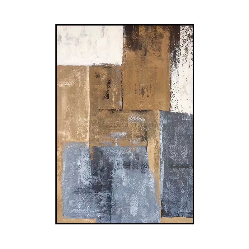 Pintura al &oacute;leo sobre lienzo para decoraci&oacute;n del hogar, cuadro abstracto de acr&iacute;lico azul n&oacute;rdico, arte de pared, im&aacute;genes para sala de estar, decoraci&oacute;n 62