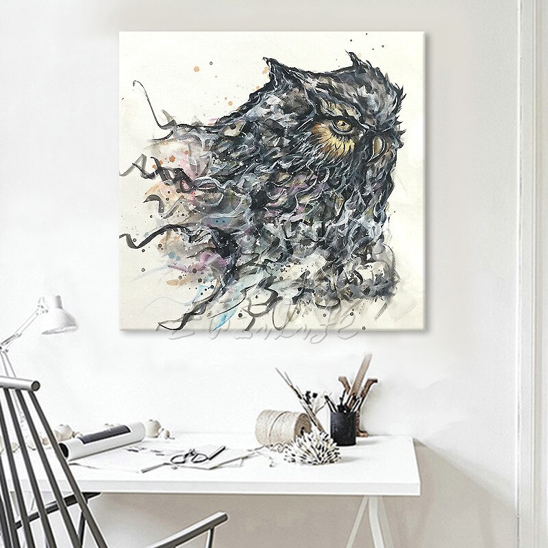Pintura al &oacute;leo sobre lienzo, im&aacute;genes de pared, pinturas para sala de estar, Arte Pop Art, &aacute;guila, abstracto moderno, pintado a mano