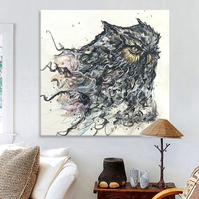 Pintura al &oacute;leo sobre lienzo, im&aacute;genes de pared, pinturas para sala de estar, Arte Pop Art, &aacute;guila, abstracto moderno, pintado a mano