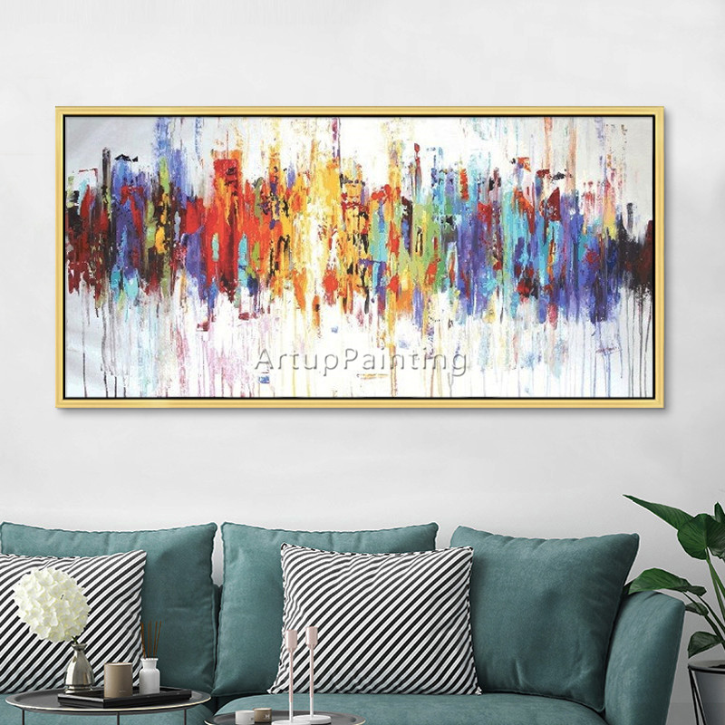 Pintura al &oacute;leo abstracta para sala de estar, cuadros, decoraci&oacute;n, lienzo acr&iacute;lico, arte de pared