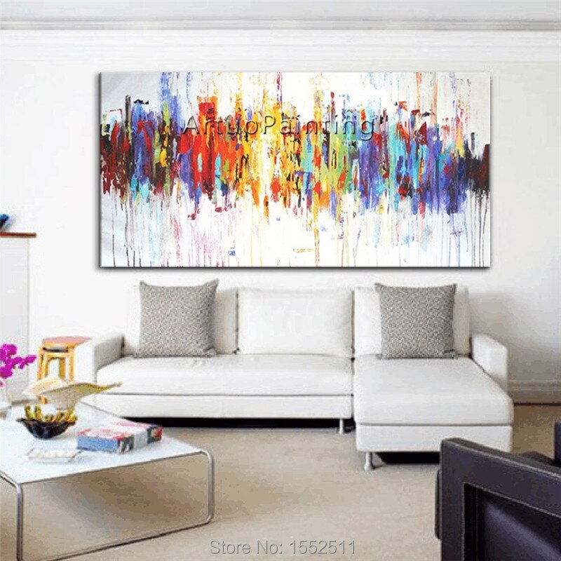 Pintura al &oacute;leo abstracta para sala de estar, cuadros, decoraci&oacute;n, lienzo acr&iacute;lico, arte de pared