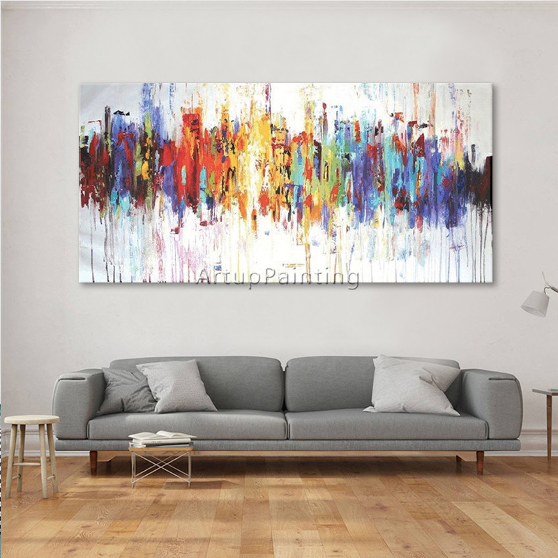Pintura al &oacute;leo abstracta para sala de estar, cuadros, decoraci&oacute;n, lienzo acr&iacute;lico, arte de pared