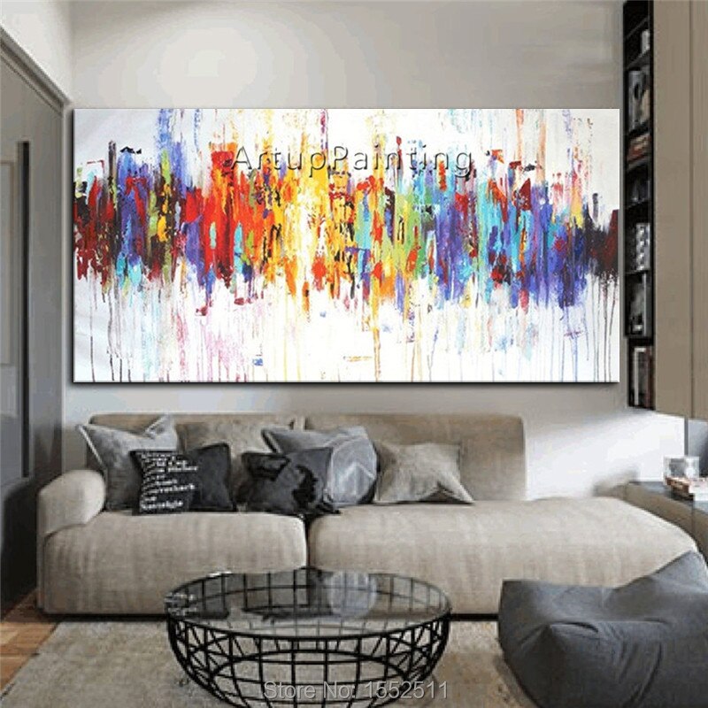 Pintura al &oacute;leo abstracta para sala de estar, cuadros, decoraci&oacute;n, lienzo acr&iacute;lico, arte de pared