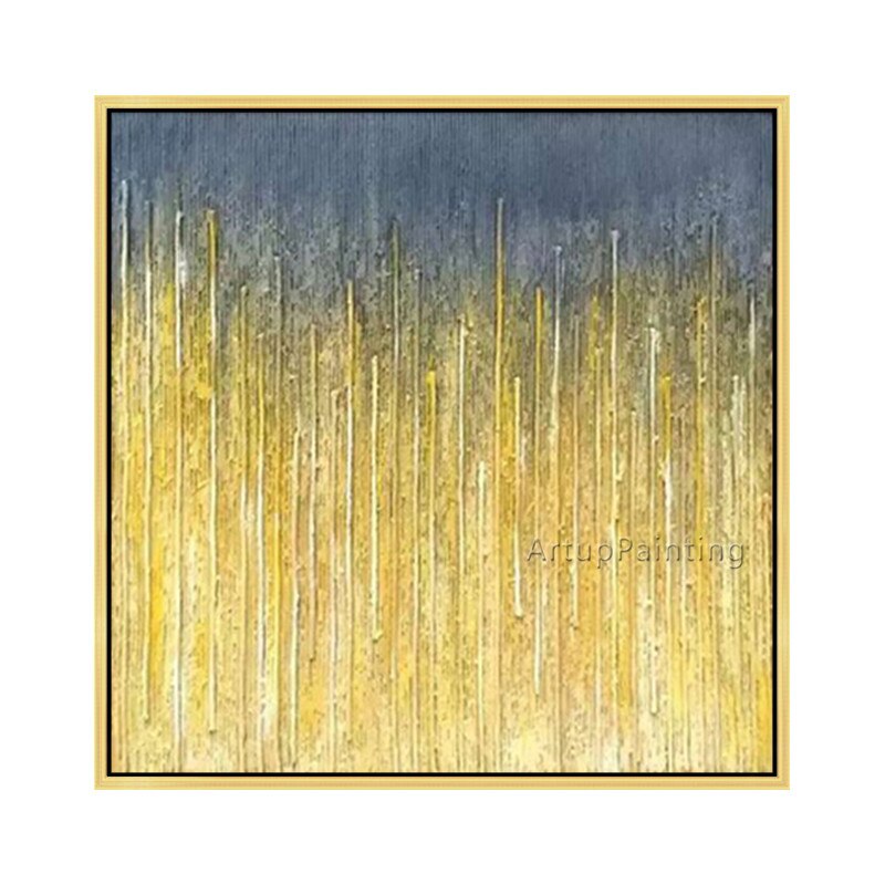 Pintura abstracta en lienzo para decoraci&oacute;n de sala de estar, pintura al &oacute;leo acr&iacute;lica dorada, im&aacute;genes art&iacute;sticas de pared abstractas modernas, decoraci&oacute;n 02