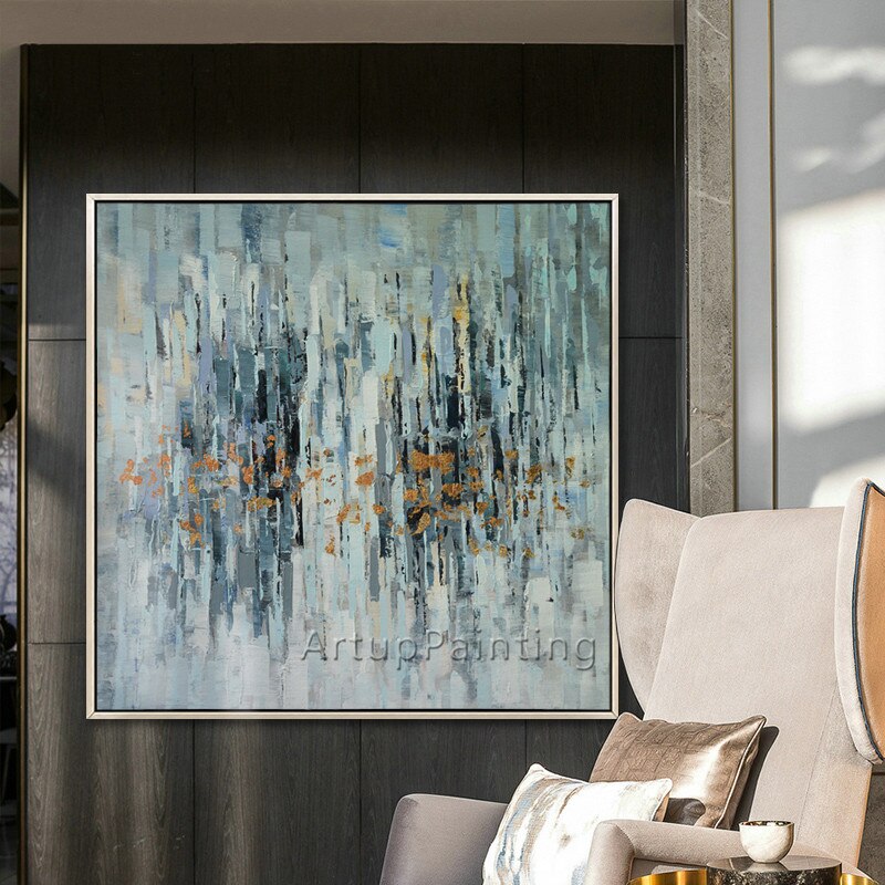 Cuadro n&oacute;rdico para decoraci&oacute;n del hogar, pintura acr&iacute;lica abstracta moderna, cuadros de pared para art&iacute;sticos sala de estar, 83
