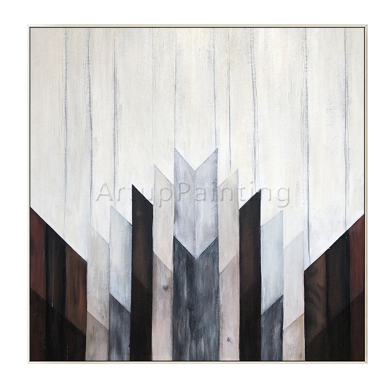 Pintura acr&iacute;lica abstracta geom&eacute;trica pintada a mano, cuadro n&oacute;rdico moderno para decoraci&oacute;n de cuadros, cuadro art&iacute;stico para pared