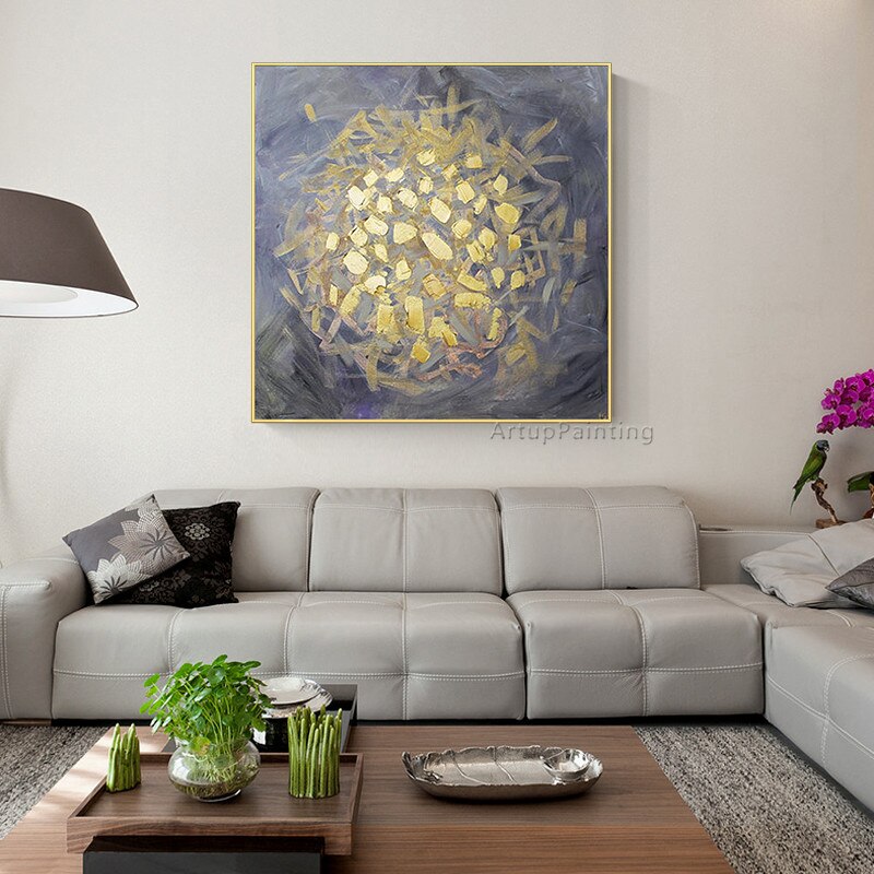 Lienzo de arte de pared pintado a mano, pintura al &oacute;leo, cuadros decorativos para sala de estar, decoraci&oacute;n