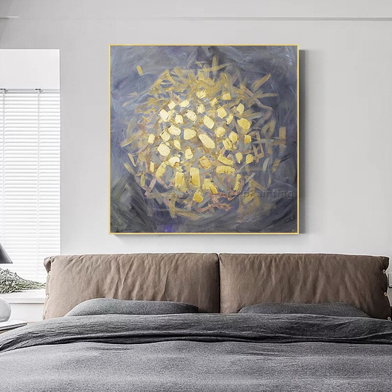 Lienzo de arte de pared pintado a mano, pintura al &oacute;leo, cuadros decorativos para sala de estar, decoraci&oacute;n