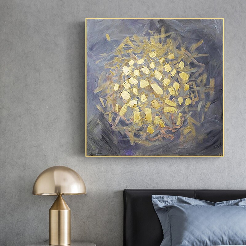 Lienzo de arte de pared pintado a mano, pintura al &oacute;leo, cuadros decorativos para sala de estar, decoraci&oacute;n