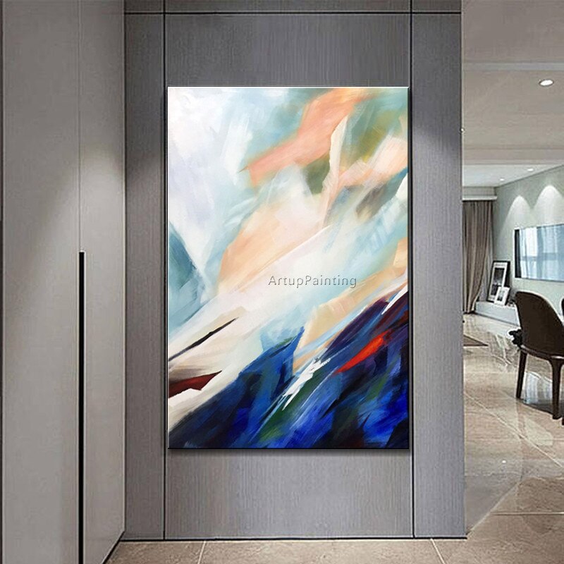Pintura de la lona pintura de acr&iacute;lico, arte de pared para sala de decoraci&oacute;n para el hogar moderno abstracto quadro cuadros decoracion85