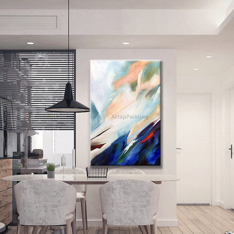Pintura de la lona pintura de acr&iacute;lico, arte de pared para sala de decoraci&oacute;n para el hogar moderno abstracto quadro cuadros decoracion85