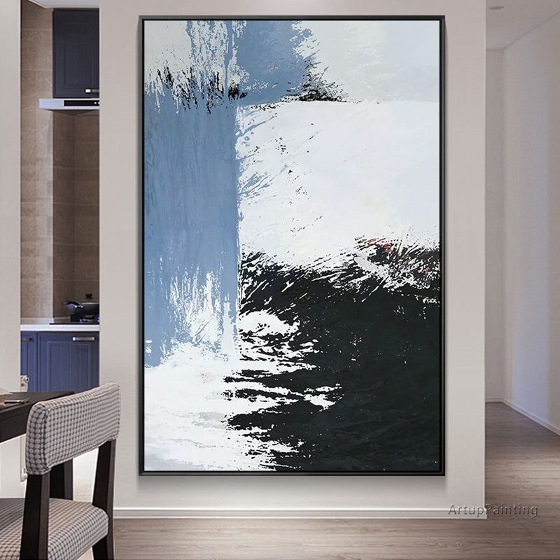 Lienzo abstracto pintado a mano, pintura al &oacute;leo, cuadros abstractos, im&aacute;genes art&iacute;sticas de pared grandes para sala de estar, comedor, decoraci&oacute;n del hogar