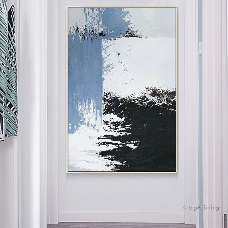 Lienzo abstracto pintado a mano, pintura al &oacute;leo, cuadros abstractos, im&aacute;genes art&iacute;sticas de pared grandes para sala de estar, comedor, decoraci&oacute;n del hogar