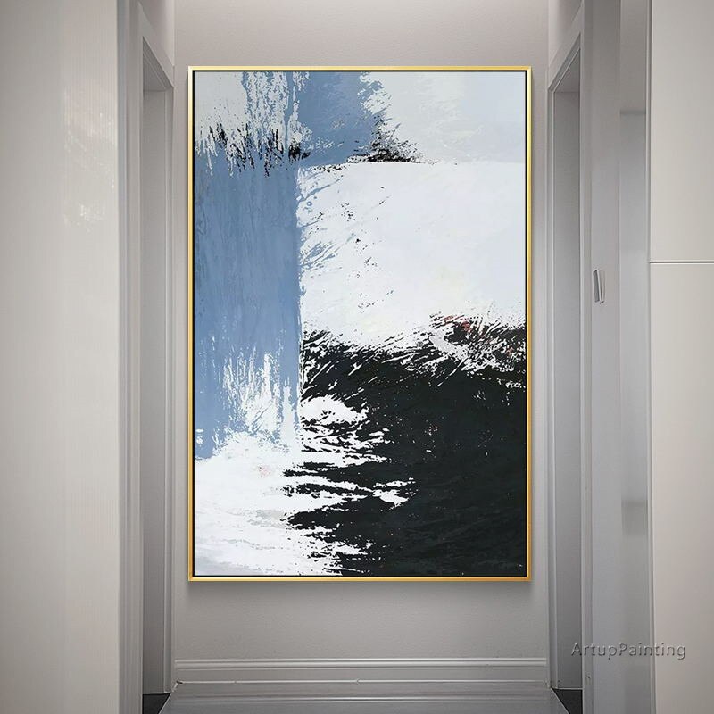 Lienzo abstracto pintado a mano, pintura al &oacute;leo, cuadros abstractos, im&aacute;genes art&iacute;sticas de pared grandes para sala de estar, comedor, decoraci&oacute;n del hogar