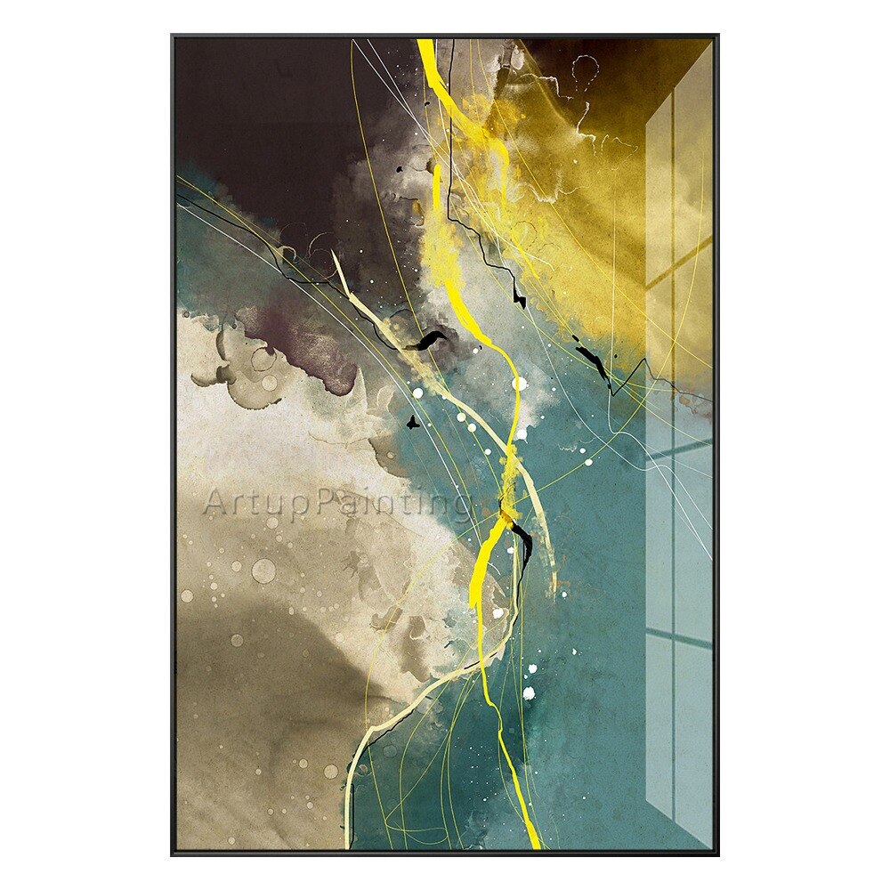 Pintura abstracta moderna al óleo sobre lienzo de Oro Verde, cuadro de arte de pared pintado a mano, decoración del hogar para papel de pared de sala de estar Pintura abstracta moderna al óleo sobre lienzo de Oro Verde, cuadro de arte de pared pintado a mano, decoración del hogar para papel de pared de sala de estar