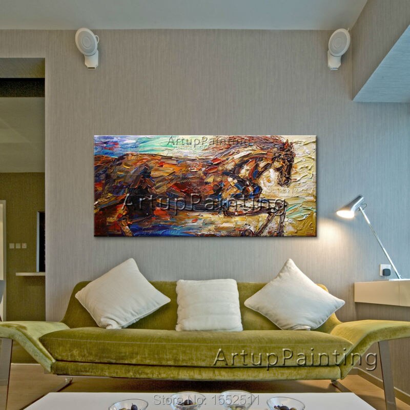 Pinturas al óleo modernas y abstractas de caballos pintadas a mano sobre lienzo, imágenes de animales pop art para pared, decoración del hogar y sala de estar, quadros Pinturas al óleo modernas y abstractas de caballos pintadas a mano sobre lienzo, imágenes de animales pop art para pared, decoración del hogar y sala de estar, quadros