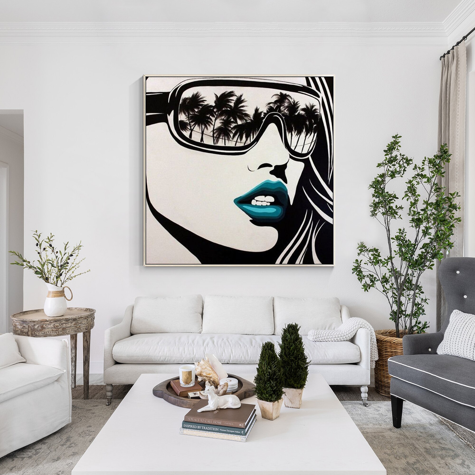 Pintura de grafiti pintada a mano sobre lienzo, retrato de cara de ni&ntilde;a, im&aacute;genes art&iacute;sticas de pared cuadradas para sala de estar, dormitorio, decoraci&oacute;n art&iacute;stica de pared