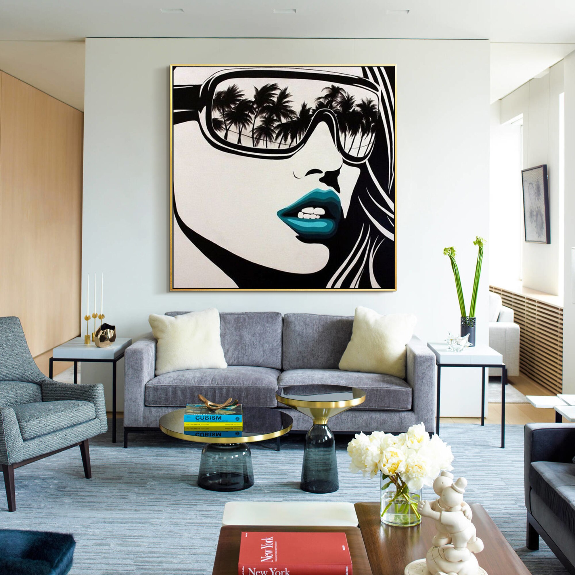 Pintura de grafiti pintada a mano sobre lienzo, retrato de cara de ni&ntilde;a, im&aacute;genes art&iacute;sticas de pared cuadradas para sala de estar, dormitorio, decoraci&oacute;n art&iacute;stica de pared