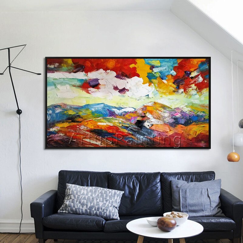 N&oacute;rdicos pinturas al &oacute;leo sobre lienzo arte de pared fotos para vivir casa habitaci&oacute;n decoraci&oacute;n hecha a mano abstracto moderno quadro cuadros decoracion56
