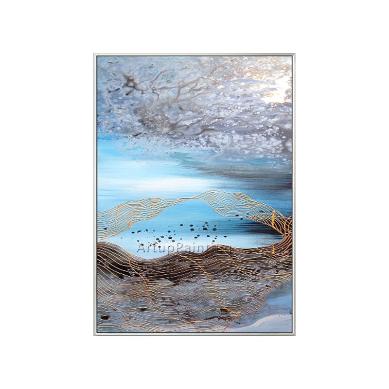 Pintura en lienzo de estilo n&oacute;rdico para decoraci&oacute;n del hogar, pintura acr&iacute;lica, im&aacute;genes art&iacute;sticas de pared abstractas modernas para sala de estar, caudros, 01