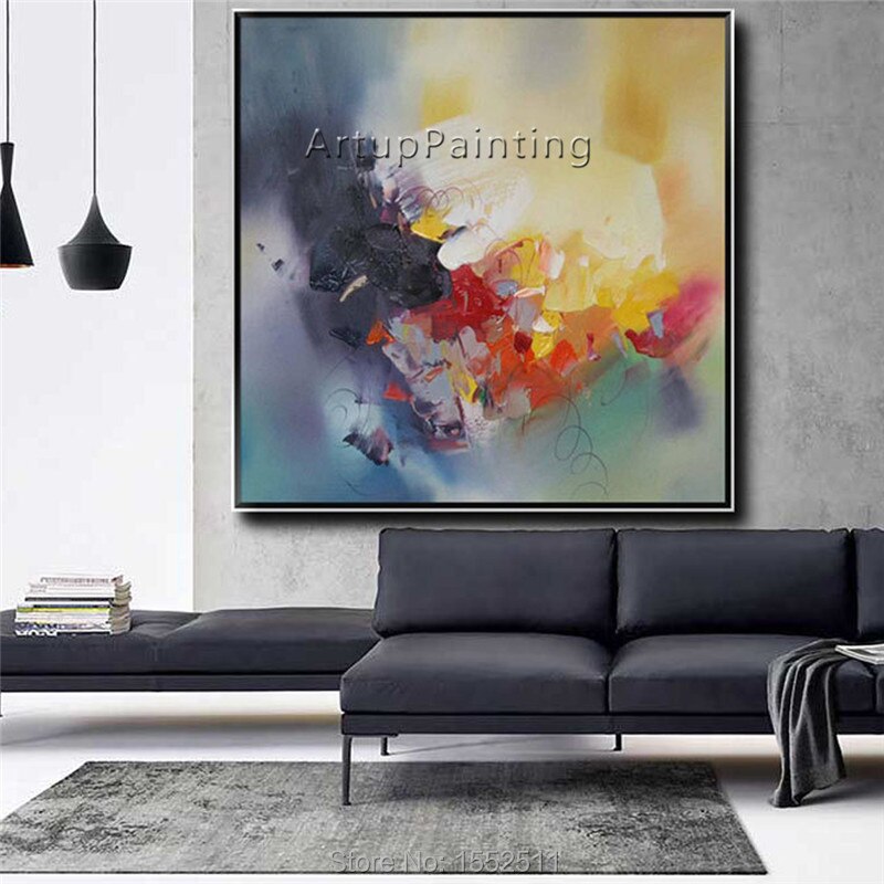 Pintura de lienzo n&oacute;rdico para decoraci&oacute;n del hogar, arte acr&iacute;lico abstracto moderno, im&aacute;genes art&iacute;sticas de pared para sala de estar, cuadros, decoraci&oacute;n 6