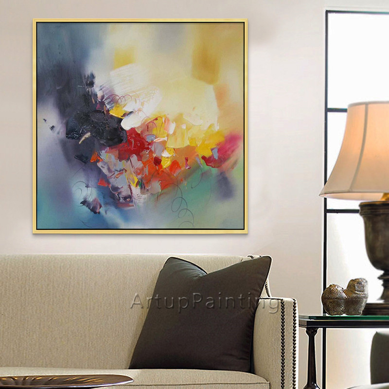 Pintura de lienzo n&oacute;rdico para decoraci&oacute;n del hogar, arte acr&iacute;lico abstracto moderno, im&aacute;genes art&iacute;sticas de pared para sala de estar, cuadros, decoraci&oacute;n 6