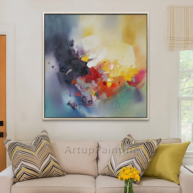 Pintura de lienzo n&oacute;rdico para decoraci&oacute;n del hogar, arte acr&iacute;lico abstracto moderno, im&aacute;genes art&iacute;sticas de pared para sala de estar, cuadros, decoraci&oacute;n 6