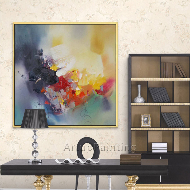 Pintura de lienzo n&oacute;rdico para decoraci&oacute;n del hogar, arte acr&iacute;lico abstracto moderno, im&aacute;genes art&iacute;sticas de pared para sala de estar, cuadros, decoraci&oacute;n 6