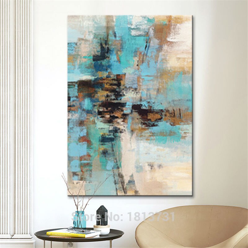 Pinturas al &oacute;leo sobre lienzo pintadas a mano, im&aacute;genes art&iacute;sticas de pared para sala de estar, cuadros abstractos modernos y grandes, decoraci&oacute;n del hogar