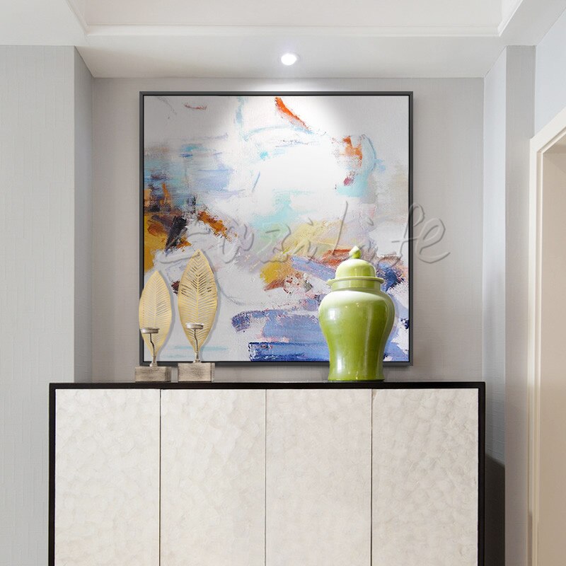 Cuadros de arte de pared de quadro, pinturas al &oacute;leo de lienzo pintadas a mano, cuadros abstractos modernos grandes baratos, decoraci&oacute;n del hogar