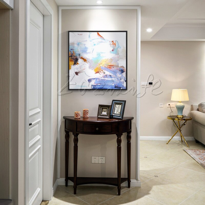 Cuadros de arte de pared de quadro, pinturas al &oacute;leo de lienzo pintadas a mano, cuadros abstractos modernos grandes baratos, decoraci&oacute;n del hogar