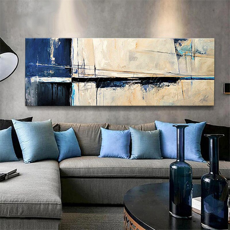 Pinturas al &oacute;leo en lienzo pintadas a mano, im&aacute;genes art&iacute;sticas de pared hechas a mano para sala de estar, cuadros abstractos modernos, decoraci&oacute;n del hogar