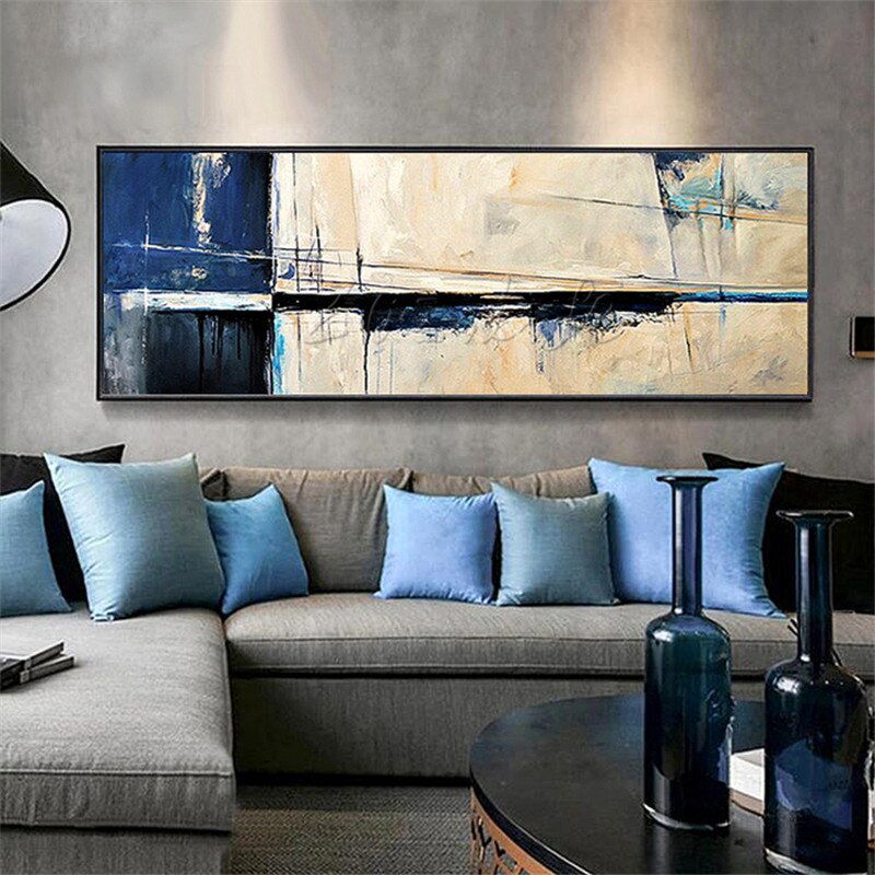 Pinturas al &oacute;leo en lienzo pintadas a mano, im&aacute;genes art&iacute;sticas de pared hechas a mano para sala de estar, cuadros abstractos modernos, decoraci&oacute;n del hogar