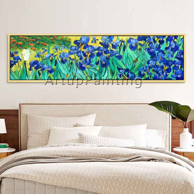 Pintura en lienzo pintada a mano, im&aacute;genes art&iacute;sticas de pared de van Gogh para sala de estar, cama, hogar, reproducci&oacute;n decorativa vintage para el hogar 2