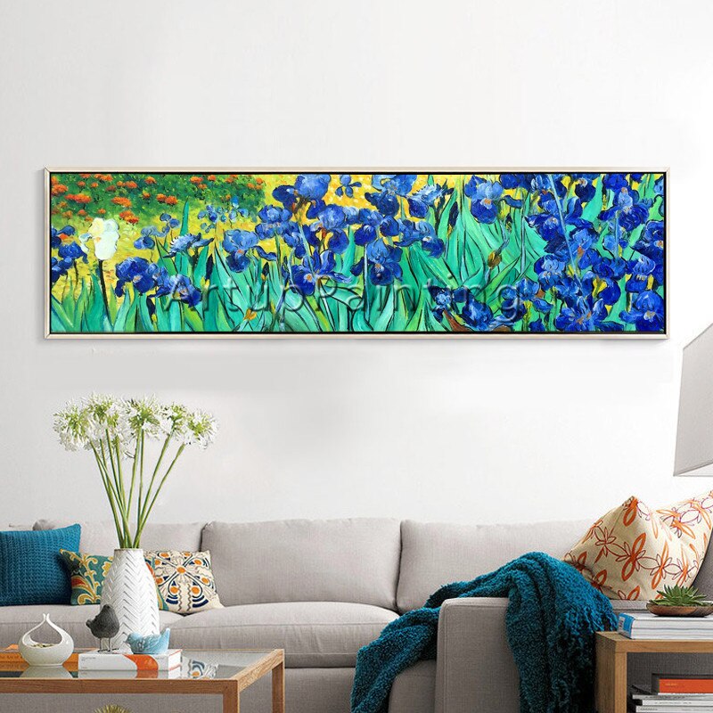 Pintura en lienzo pintada a mano, im&aacute;genes art&iacute;sticas de pared de van Gogh para sala de estar, cama, hogar, reproducci&oacute;n decorativa vintage para el hogar 2