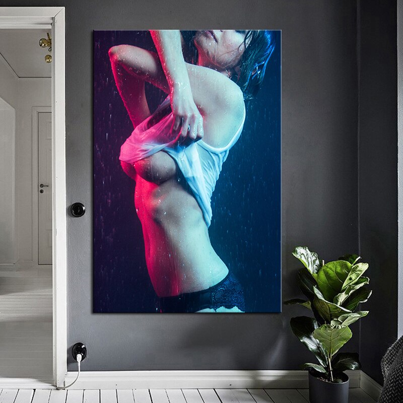 Pinturas en lienzo de Arte de retrato desnudo Sexy para mujer, carteles e impresiones, im&aacute;genes art&iacute;sticas de pared para dormitorio, decoraci&oacute;n del hogar