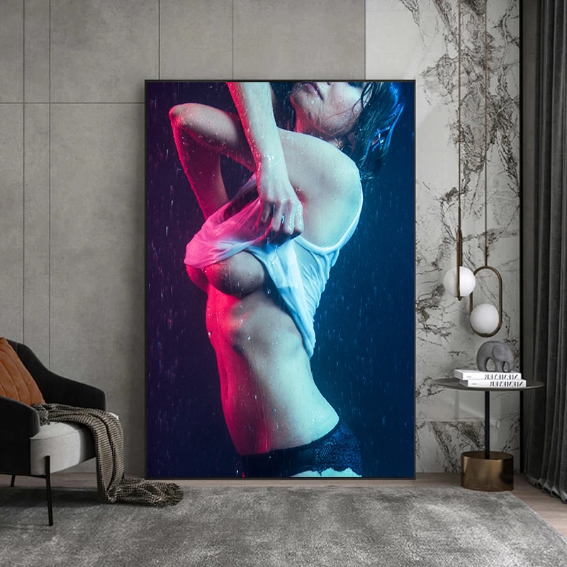 Pinturas en lienzo de Arte de retrato desnudo Sexy para mujer, carteles e impresiones, im&aacute;genes art&iacute;sticas de pared para dormitorio, decoraci&oacute;n del hogar